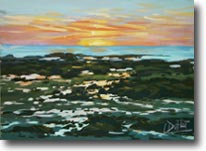 Coucher de soleil sur la mer (Le Croisic)
